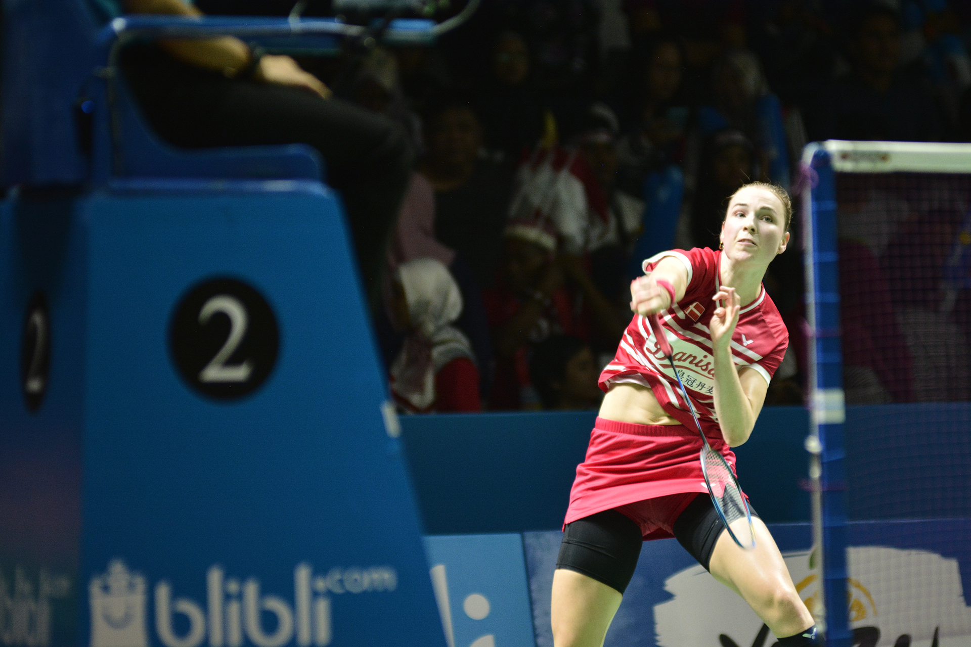 Imagem de referência de Line Kjærsfeldt, descrito nos dados abertos como jogadora de badminton dinamarquesa