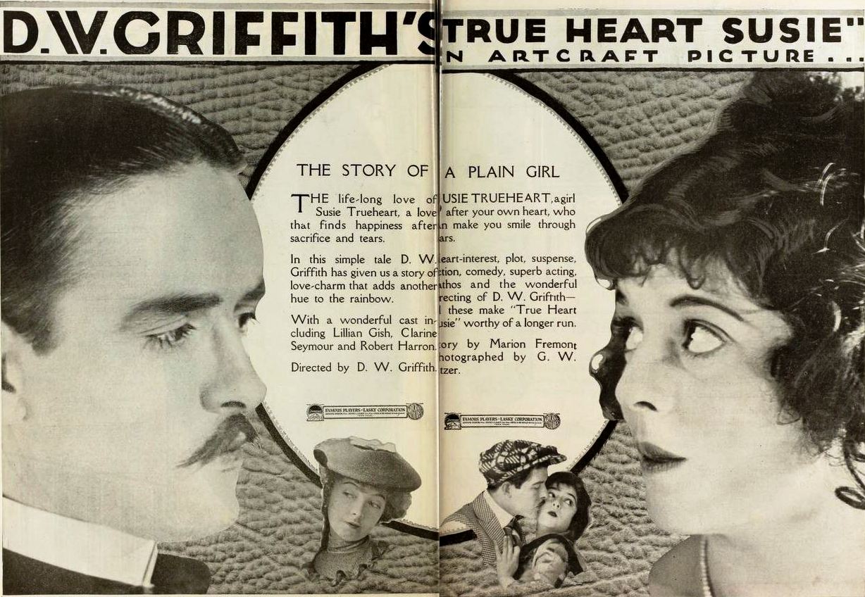Imagem de referência de True Heart Susie, descrito nos dados abertos como filme de 1919 dirigido por D. W. Griffith