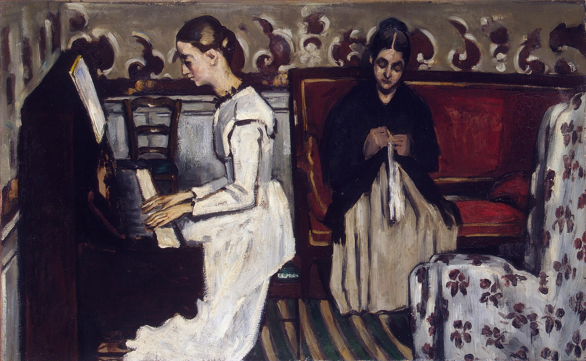 Imagem de referência de Menina ao Piano, descrito nos dados abertos como pintura de Paul Cézanne