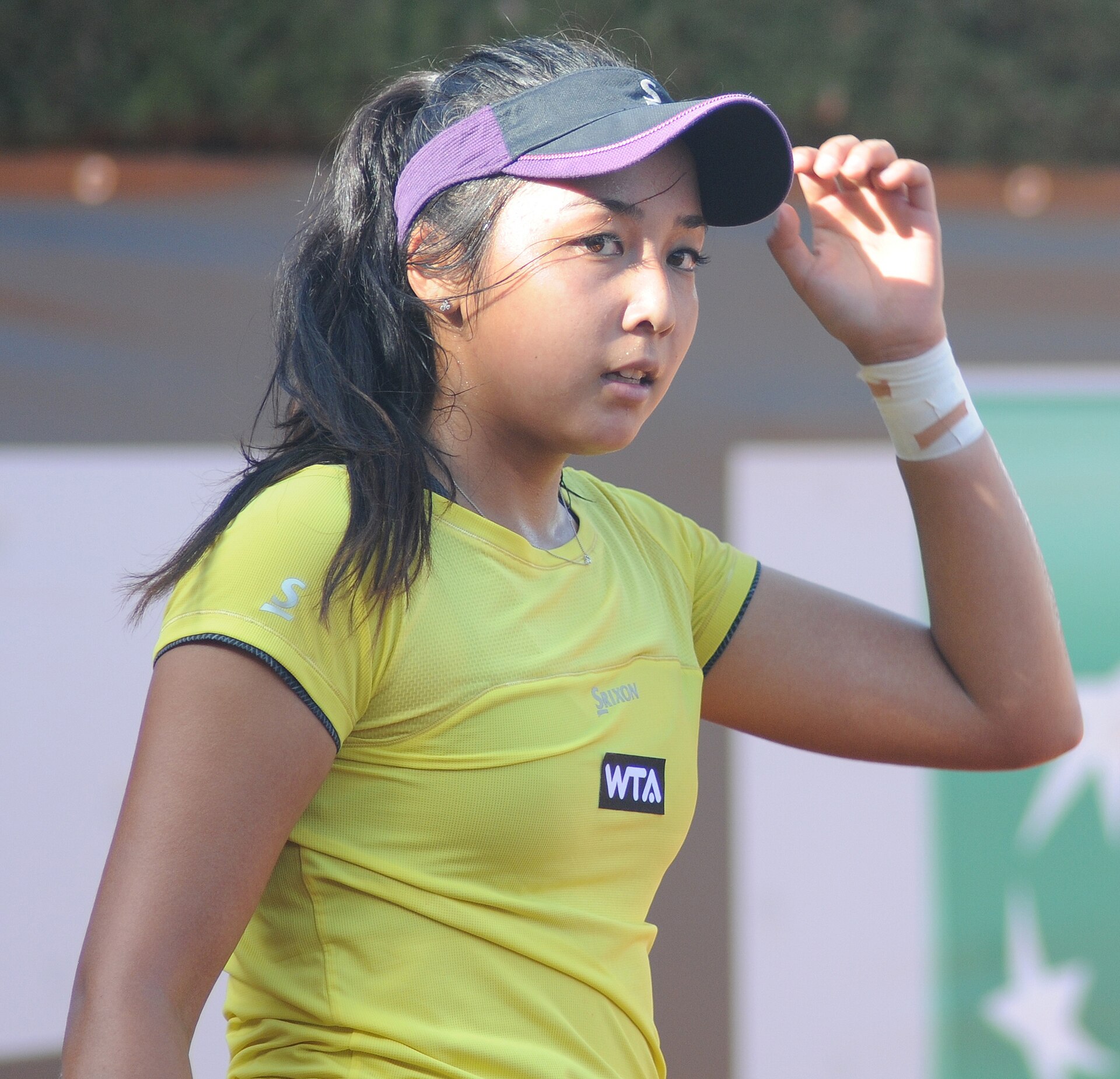 Imagem de referência relacionada a Zarina Diyas, item descrito como tenista cazaque