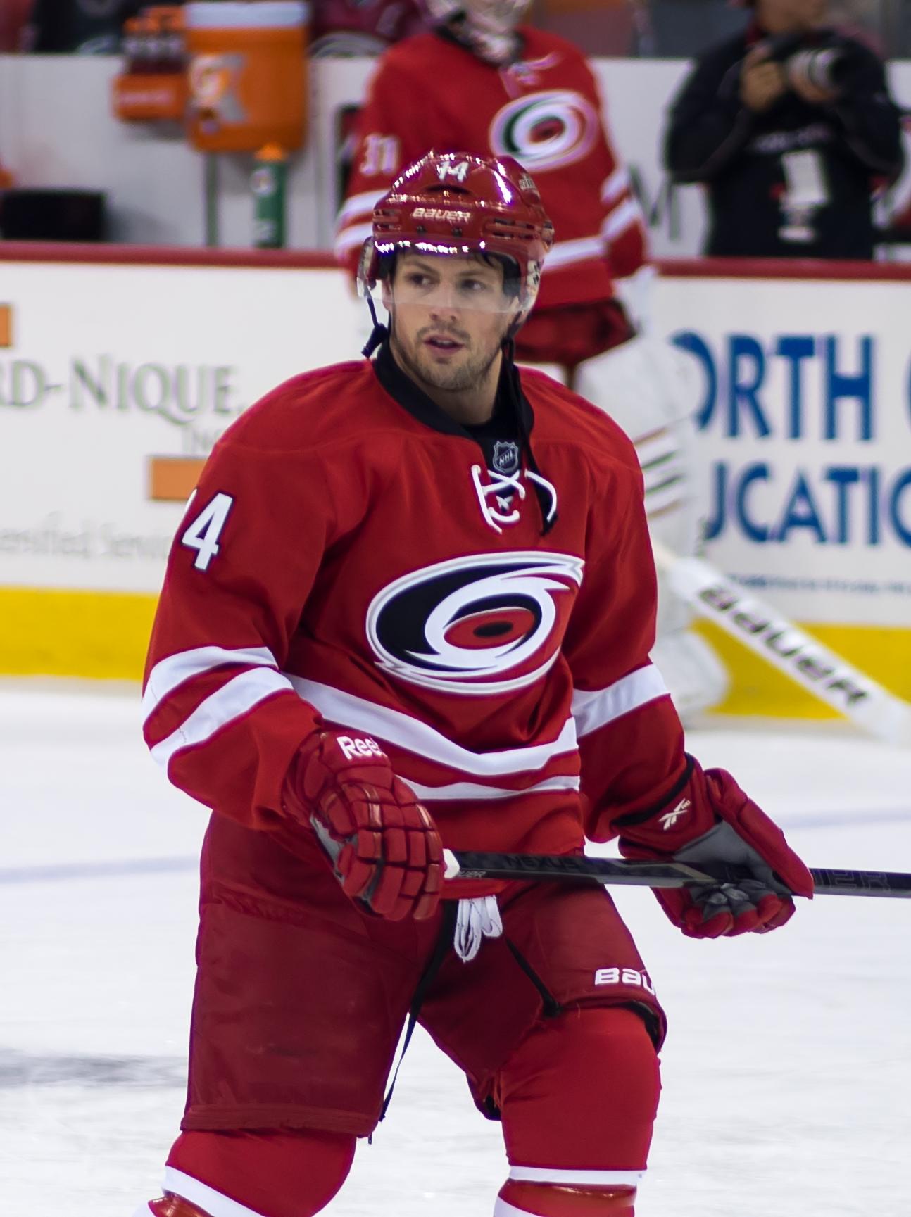 Imagem de referência de Nathan Gerbe, descrito nos dados abertos como jogador americano de hóquei no gelo