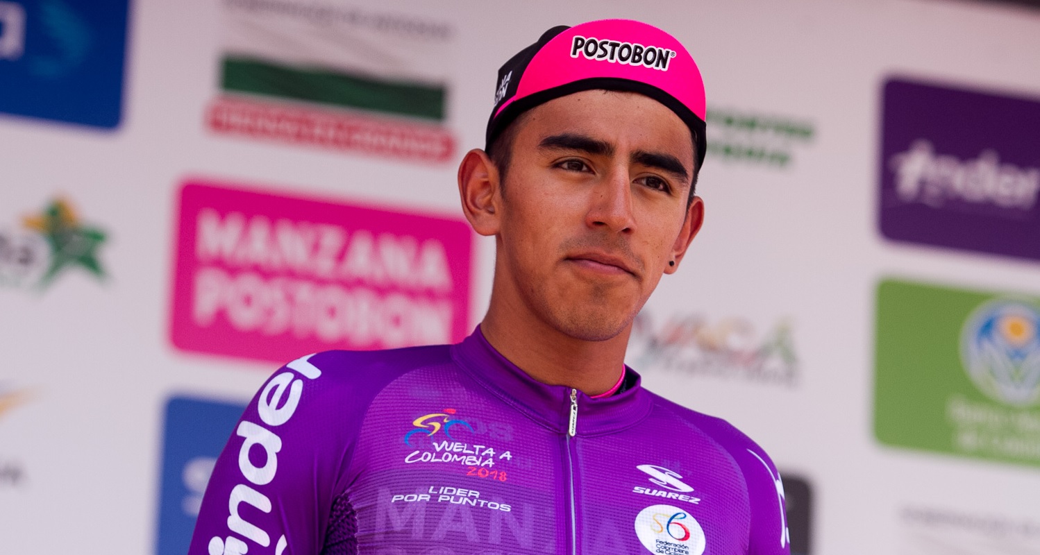 Imagem de referência de Juan Sebastián Molano, descrito nos dados abertos como ciclista de estrada e pista colombiano