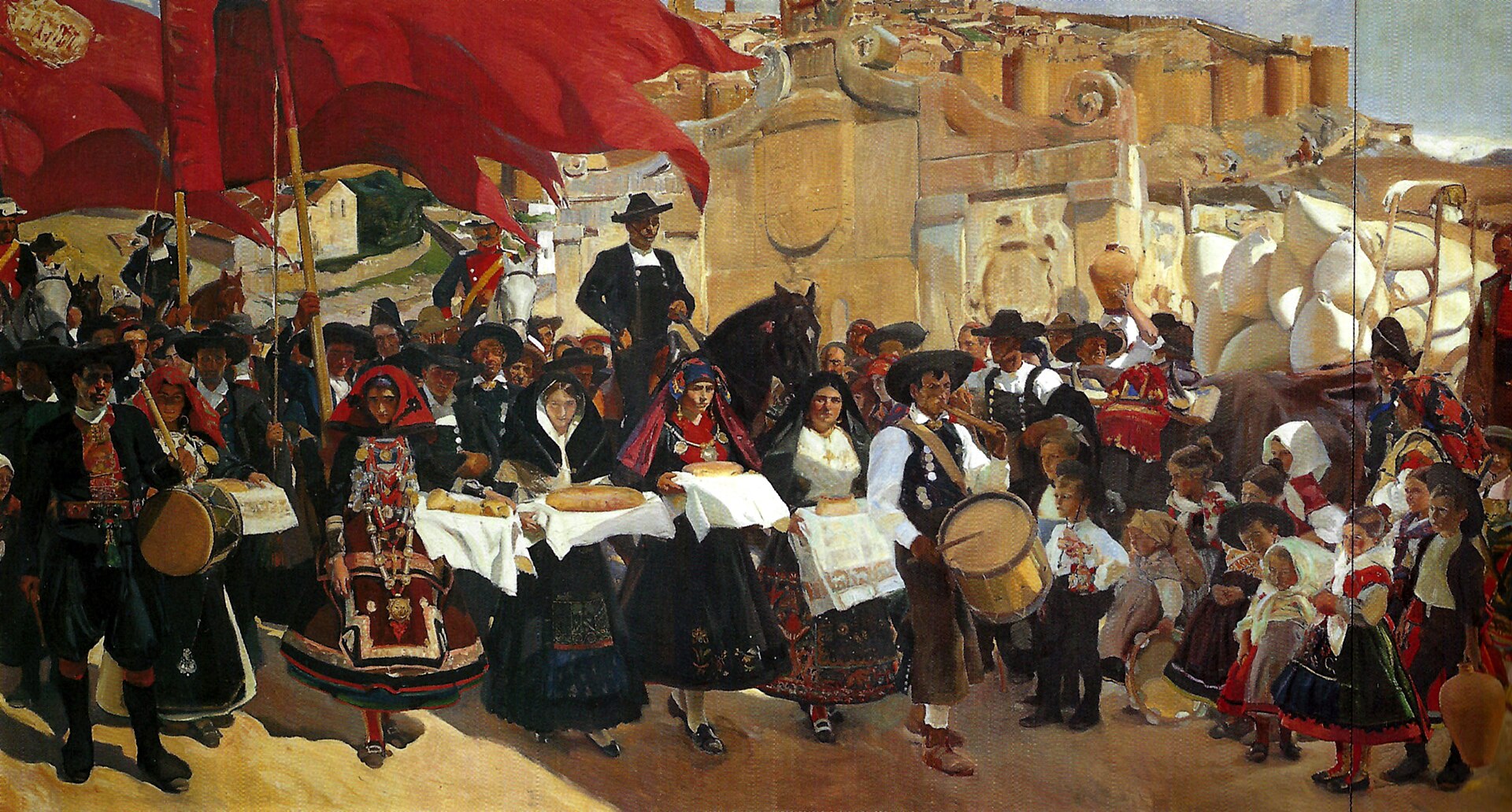 Imagem de referência de Castilla, a festa do pão, descrito nos dados abertos como pintura do Joaquín Sorolla y Bastida