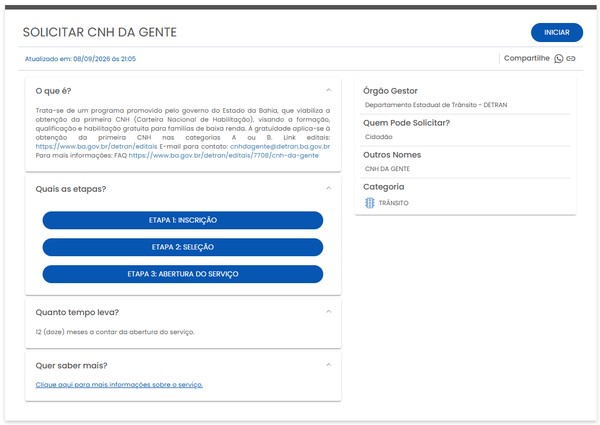 CNH gratuita na Bahia: veja quem pode se inscrever e como participar