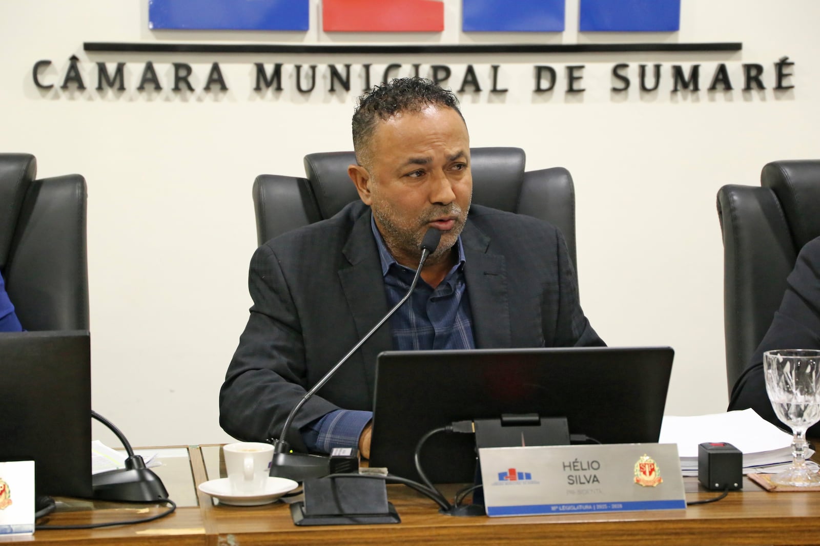 Vereador Helio Silva (Cidadania) em sessão da Câmara Municipal de Sumaré Divulgação/Câmara Municipal de Sumaré - 26.05.26