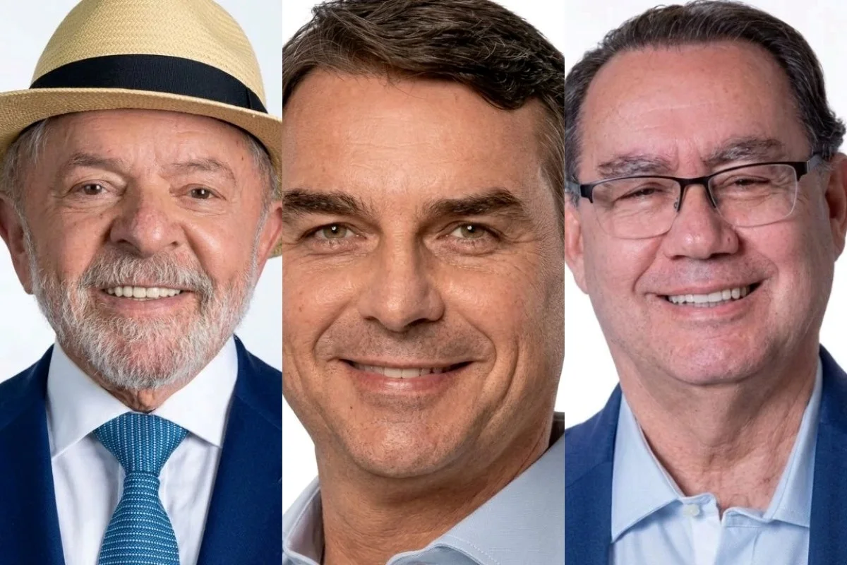 Imagem colorida mostra Lula, Flávio e Cury - Metrópoles
