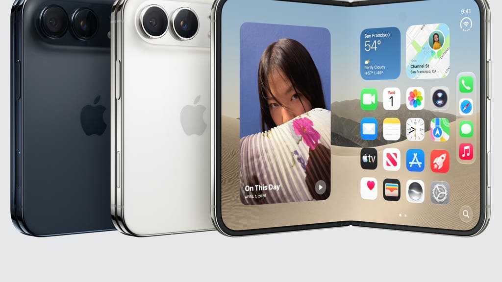 Apenas que a Apple acaba de revelar um iPhone dobrável, e ele parece ótimo