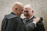 Presidente do STF, Edson Fachin, e o ministro Alexandre de Moraes