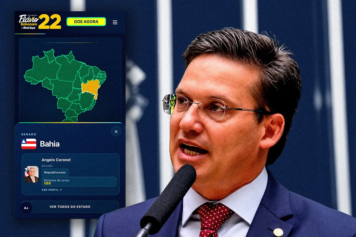 Flávio Bolsonaro esconde presidente do PL acusado de não apoiá-lo na BA