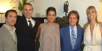 Roberto Carlos com Rafael, Dudu, Luciana e Ana Paula Foto: Reprodução