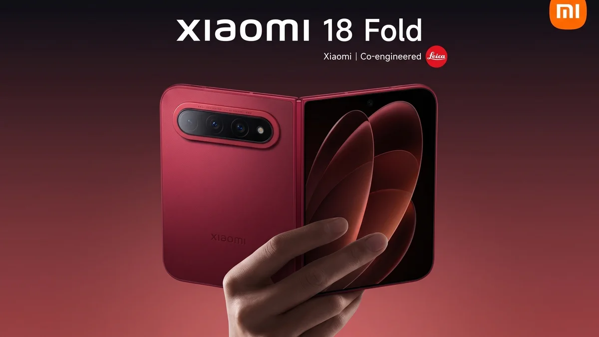 Imagem da matéria: Xiaomi 18 Fold: dobrável chega com design inédito, 6.000 mAh e câmera Leica de 200 MP