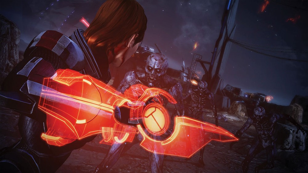 Comandante Shepard em sua versão feminina em Mass Effect Legendary Edition — Foto: Reprodução/Steam