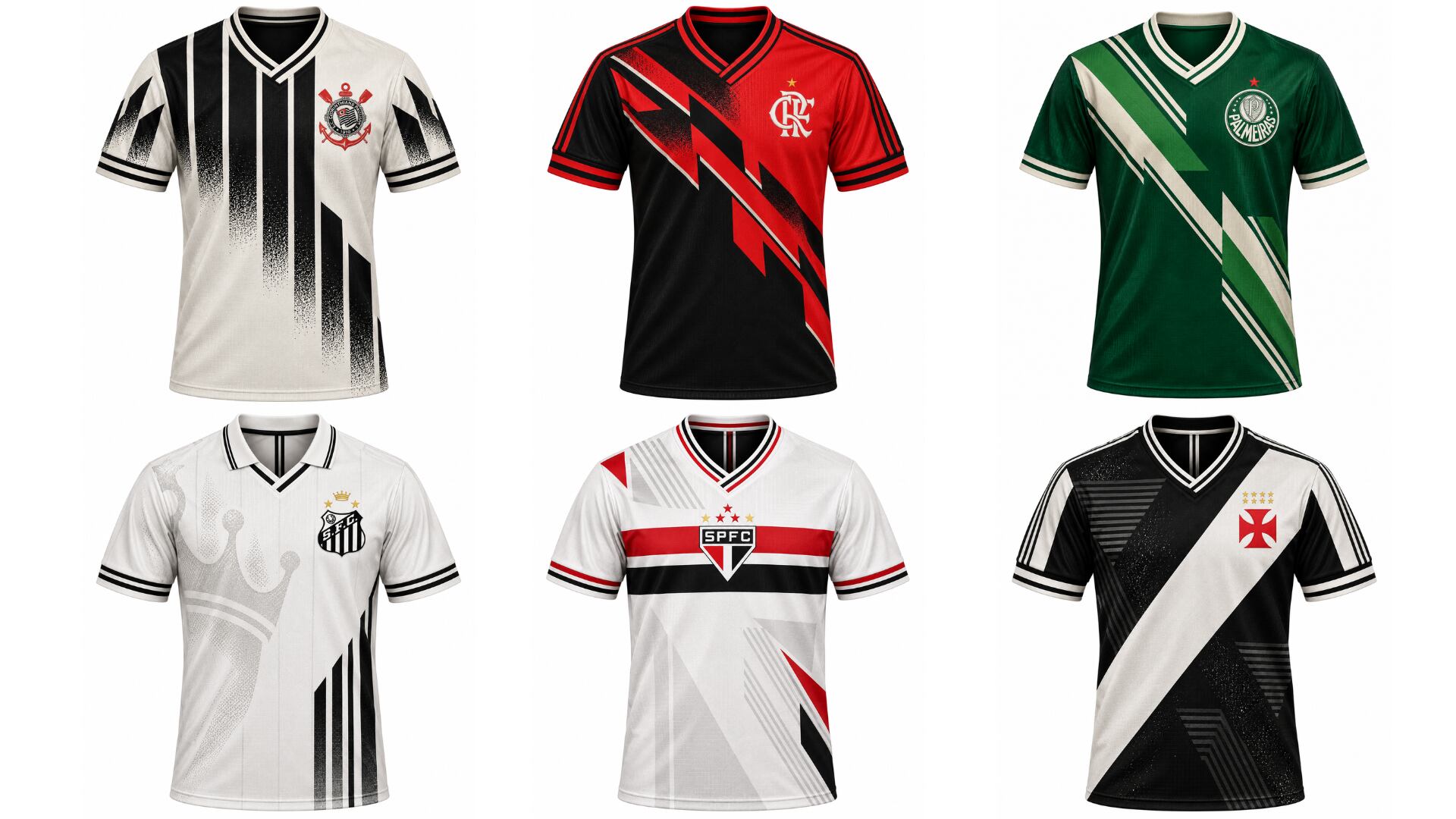 Anos 80: IA cria uniformes de clubes brasileiros na onda da trend