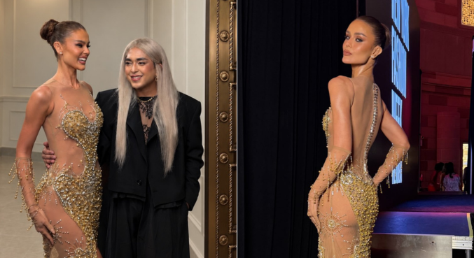Marcella Kozinski estreia na New York Fashion Week com vestido inspirado na coroa do Miss Universe
