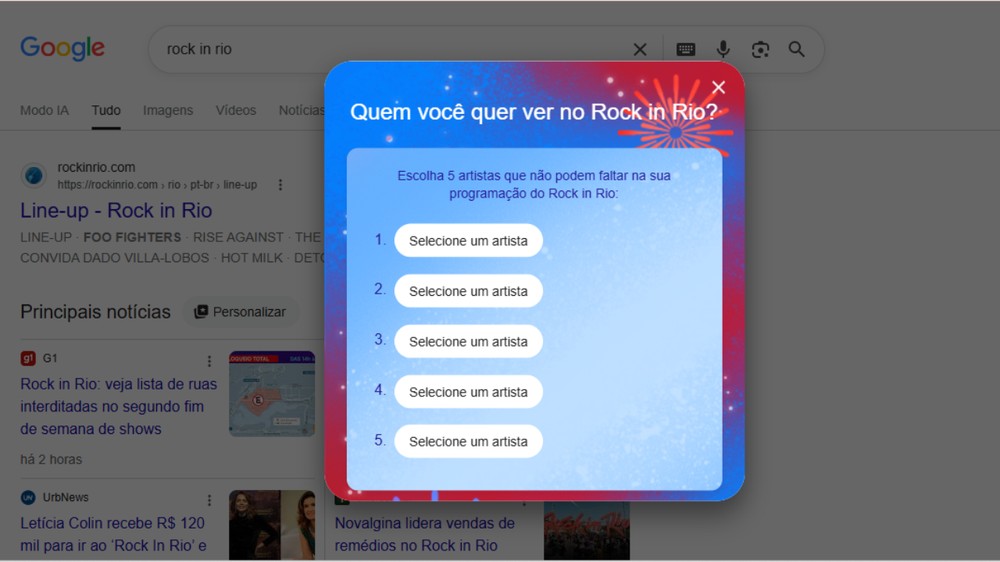 parceria Google e Rock in Rio — Foto: Jonatas Maia/ TechTudo