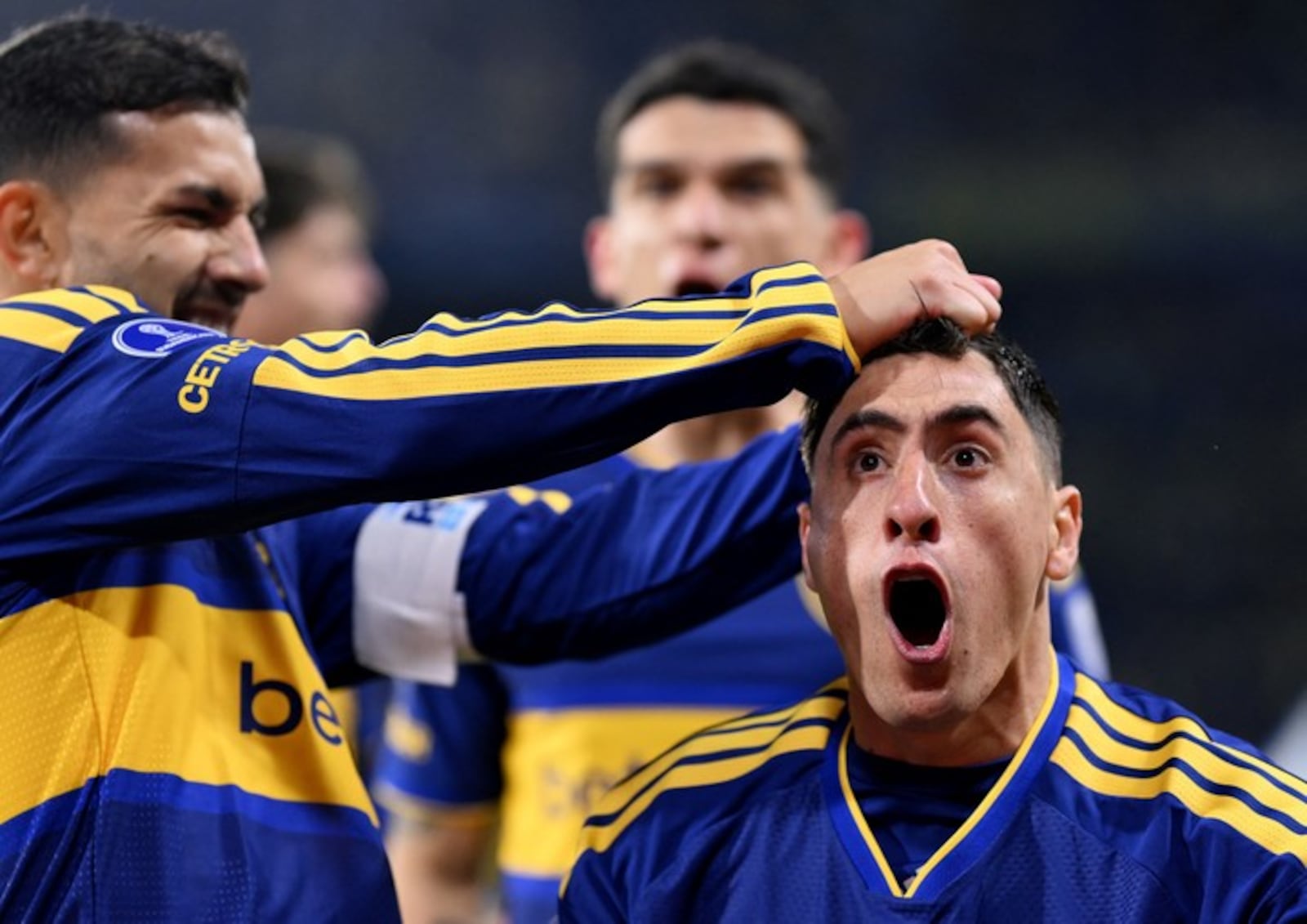 Merentiel, ex-jogador do Palmeiras, marcou para o Boca Juniors. São Paulo caiu muito no segundo tempo Rodrigo Valle/Reuters